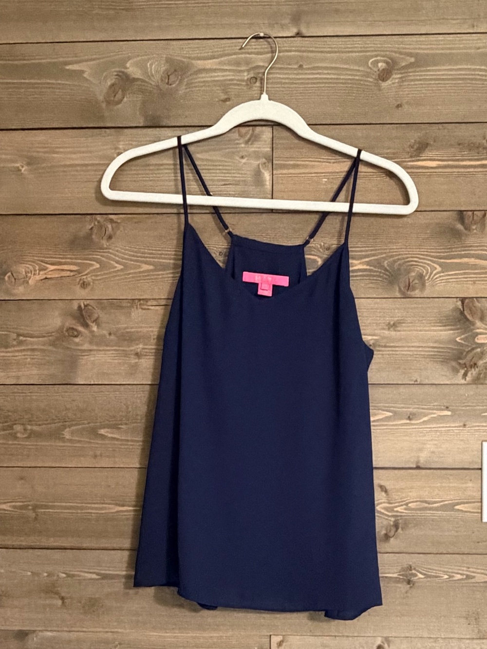 Lilly Pulitzer Dusk Top in True Navy Size Medium Adjustable Straps, EUC